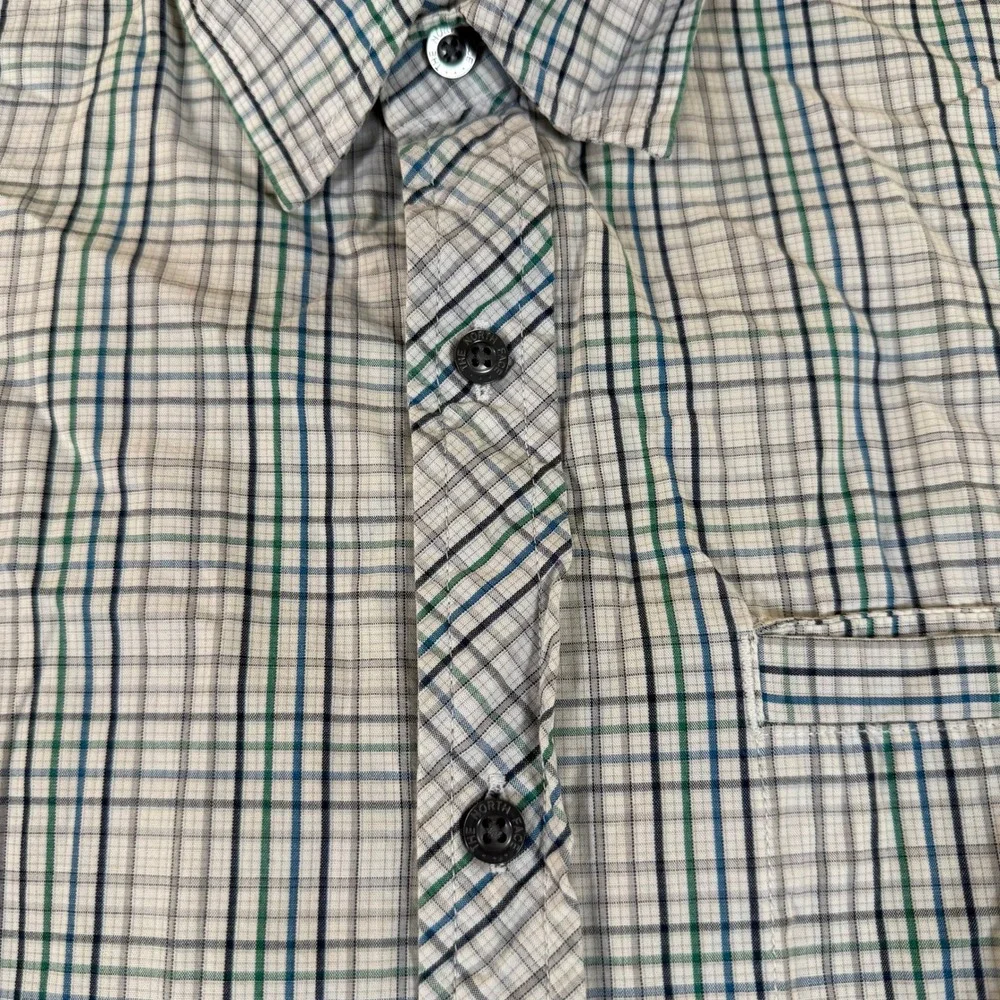 The North Face A5 Series Mens Medium Plaid Short Sleeve Button Up Shirt #3313